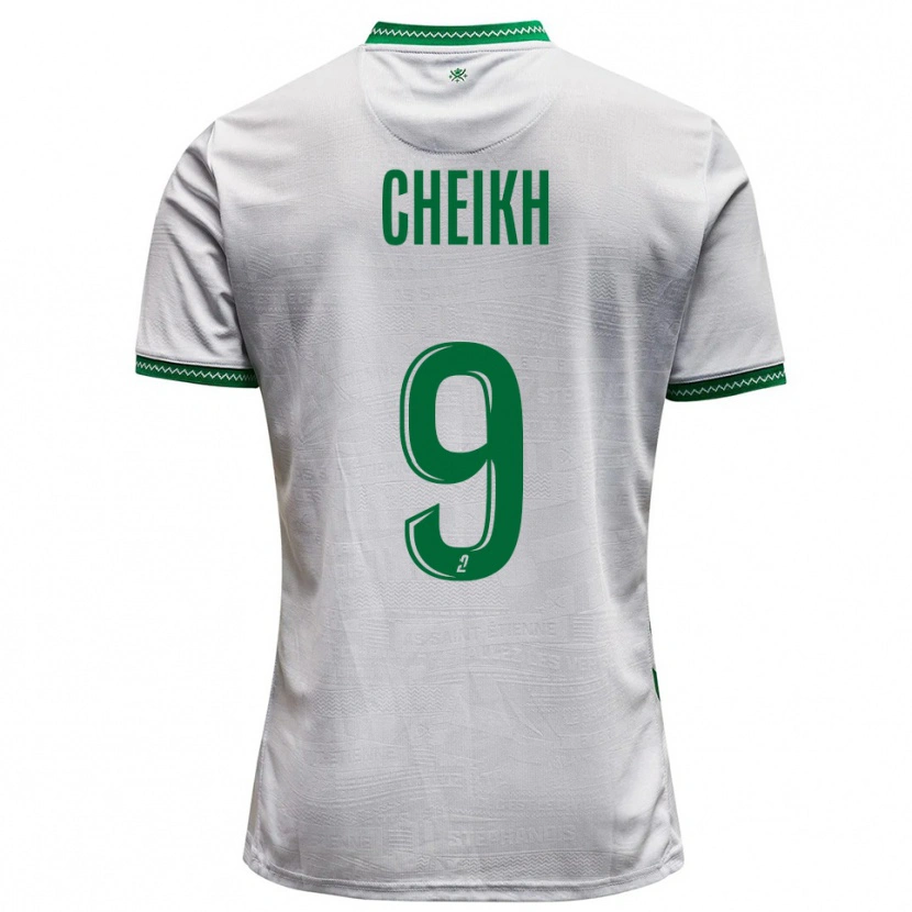 Danxen Kinderen Issam Cheikh #9 Wit Groen Uitshirt Uittenue 2025/26 T-Shirt