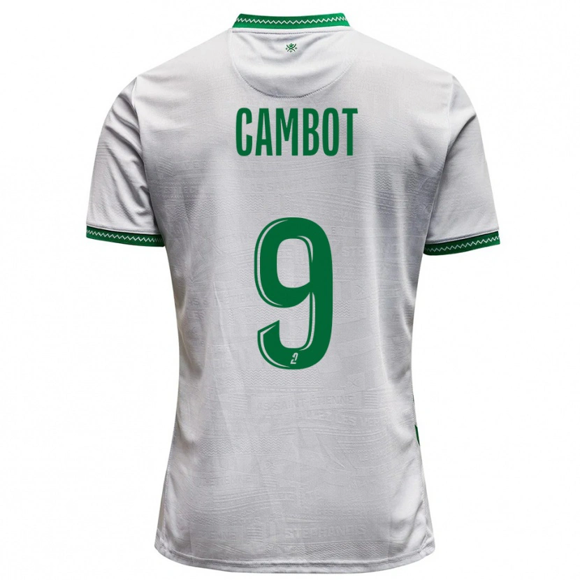 Danxen Kinderen Sarah Cambot #9 Wit Groen Uitshirt Uittenue 2025/26 T-Shirt