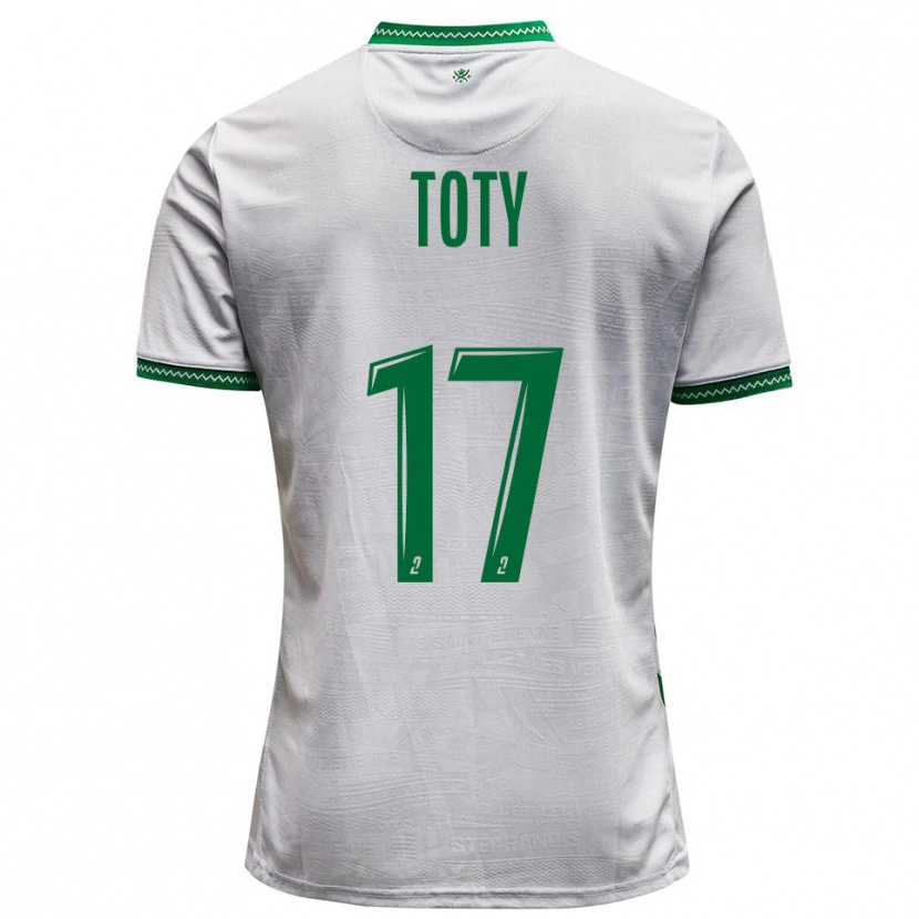 Danxen Kinderen Mylan Toty #17 Wit Groen Uitshirt Uittenue 2025/26 T-Shirt