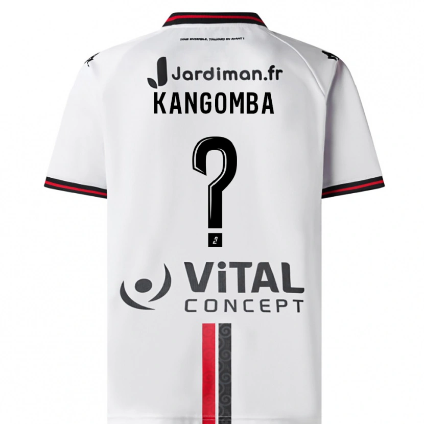 Danxen Kinderen Kayne Kangomba #0 Wit Rood Uitshirt Uittenue 2025/26 T-Shirt
