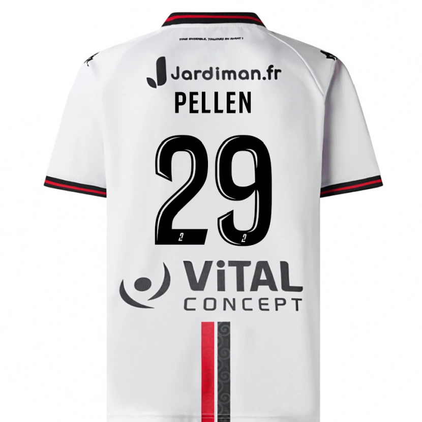 Danxen Kinderen Blanche Pellen #29 Wit Rood Uitshirt Uittenue 2025/26 T-Shirt