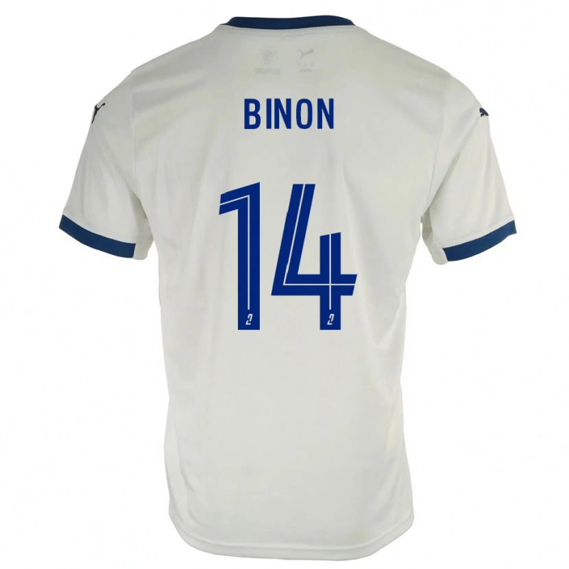 Danxen Kinderen Théo Binon #14 Wit Blauw Uitshirt Uittenue 2025/26 T-Shirt