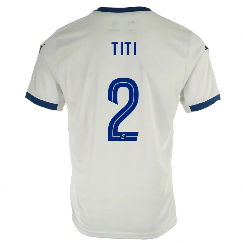 Danxen Kinderen Yvann Titi #2 Wit Blauw Uitshirt Uittenue 2025/26 T-Shirt