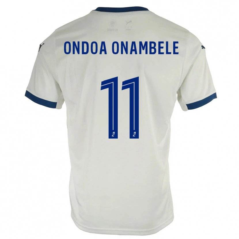 Danxen Kinderen Fred Ondoa Onambele #11 Wit Blauw Uitshirt Uittenue 2025/26 T-Shirt