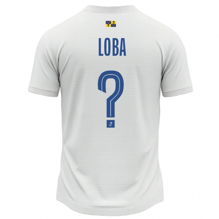 Danxen Kinderen Nathiau Loba #0 Wit Blauw Uitshirt Uittenue 2025/26 T-Shirt