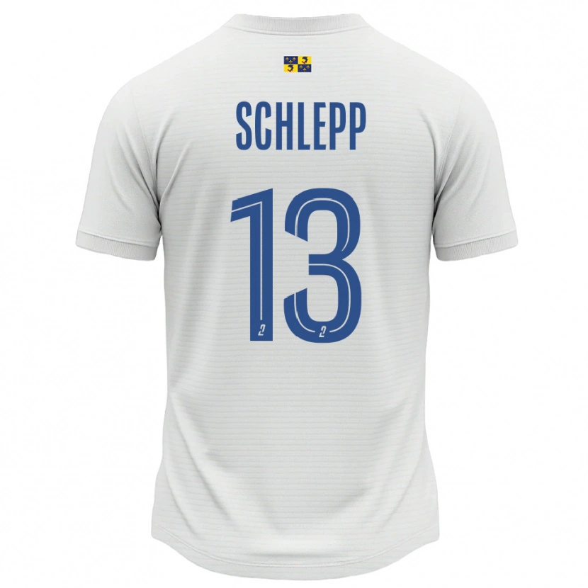Danxen Kinderen Angélique Schlepp #13 Wit Blauw Uitshirt Uittenue 2025/26 T-Shirt