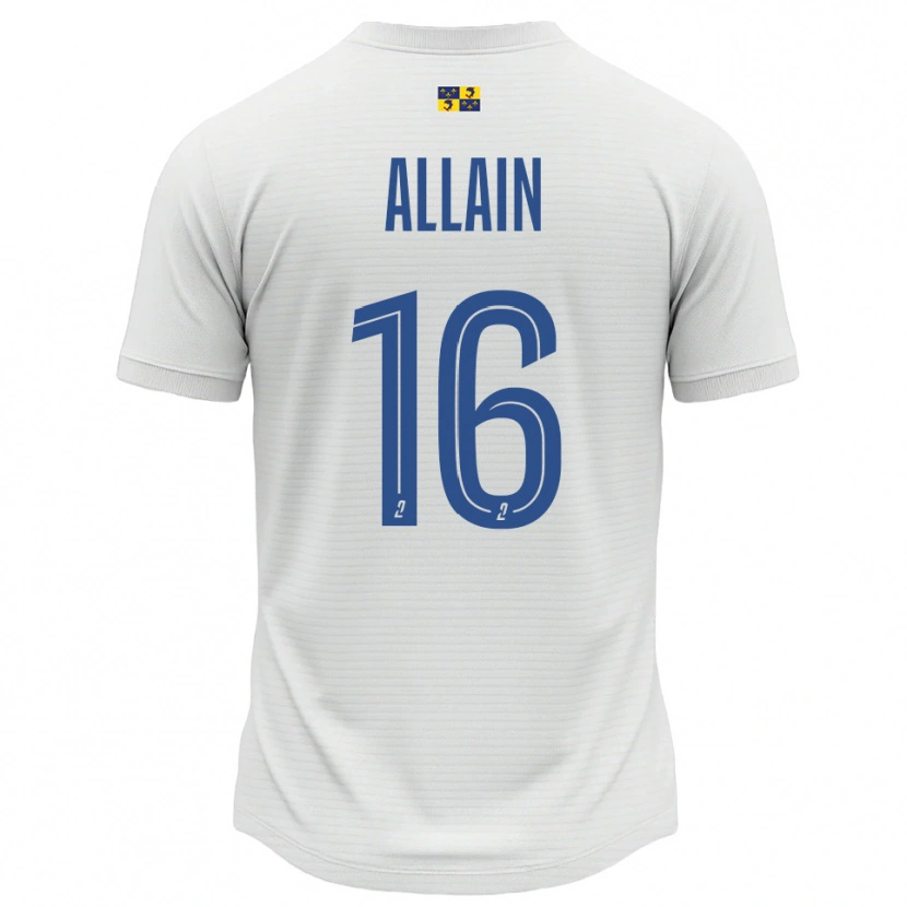 Danxen Kinderen Bobby Allain #16 Wit Blauw Uitshirt Uittenue 2025/26 T-Shirt