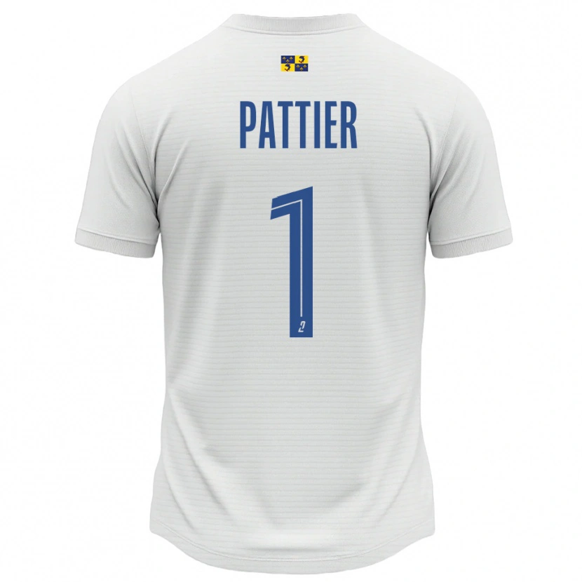 Danxen Kinderen Maxime Pattier #1 Wit Blauw Uitshirt Uittenue 2025/26 T-Shirt