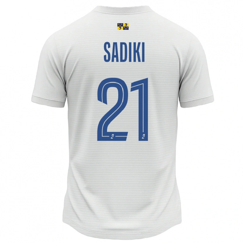 Danxen Kinderen Nehla Sadiki #21 Wit Blauw Uitshirt Uittenue 2025/26 T-Shirt