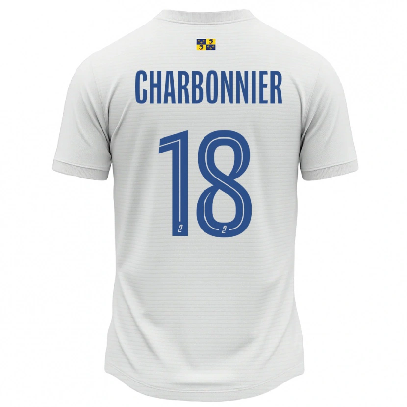 Danxen Kinderen Candice Charbonnier #18 Wit Blauw Uitshirt Uittenue 2025/26 T-Shirt