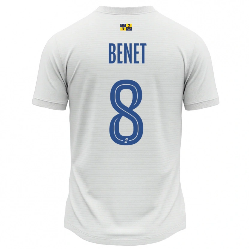 Danxen Kinderen Jessy Benet #8 Wit Blauw Uitshirt Uittenue 2025/26 T-Shirt