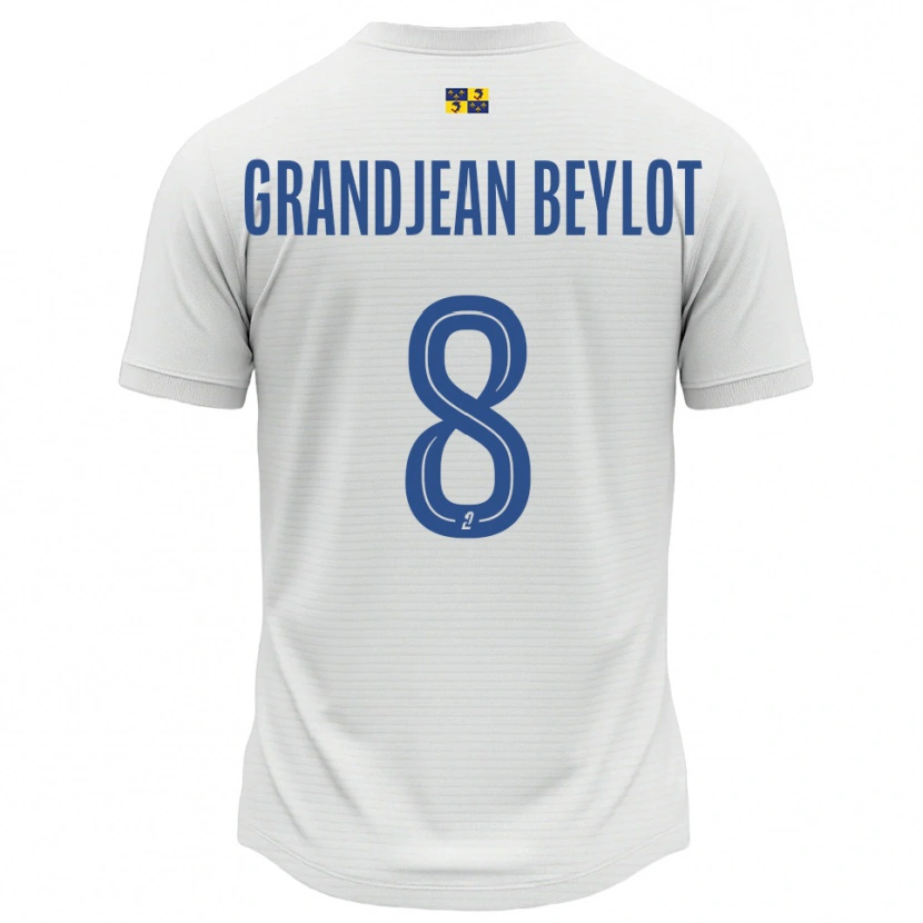 Danxen Kinderen Louise Grandjean Beylot #8 Wit Blauw Uitshirt Uittenue 2025/26 T-Shirt