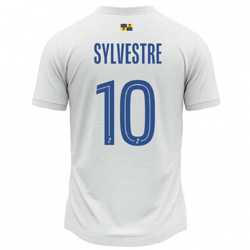 Danxen Kinderen Eddy Sylvestre #10 Wit Blauw Uitshirt Uittenue 2025/26 T-Shirt