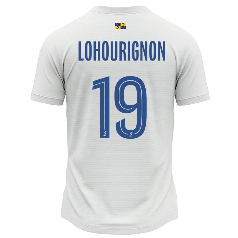Danxen Kinderen Ndeye Lohourignon #19 Wit Blauw Uitshirt Uittenue 2025/26 T-Shirt