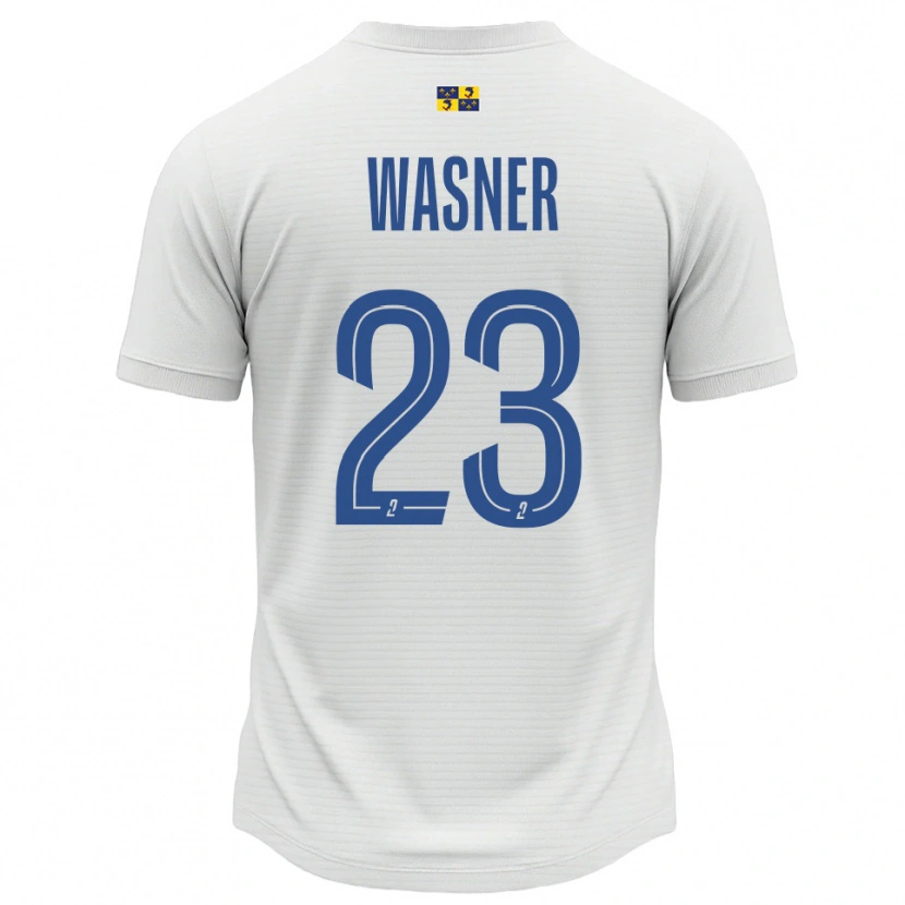 Danxen Kinderen Ophélie Wasner #23 Wit Blauw Uitshirt Uittenue 2025/26 T-Shirt