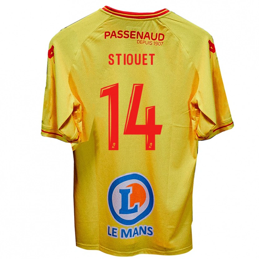 Danxen Kinderen Ayoub Stiouet #14 Geel Uitshirt Uittenue 2025/26 T-Shirt