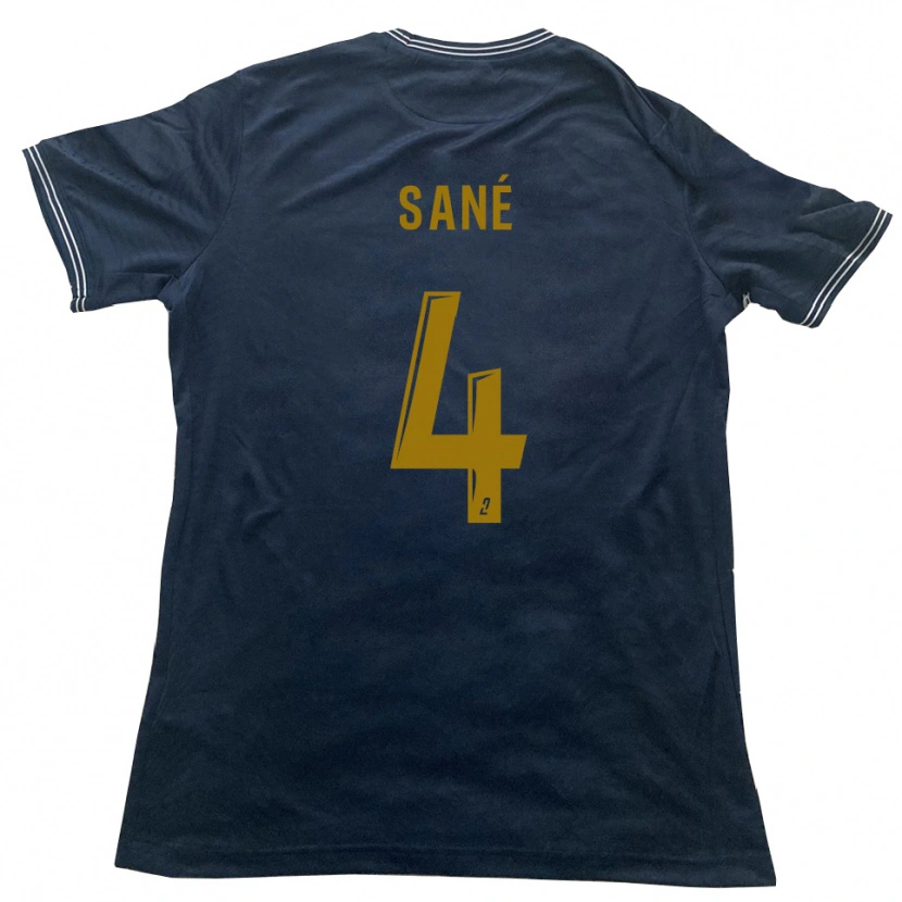 Danxen Kinderen Cheikh Sané #4 Marine Goud Uitshirt Uittenue 2025/26 T-Shirt
