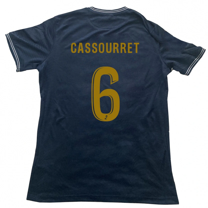 Danxen Kinderen Vincent Cassourret #6 Marine Goud Uitshirt Uittenue 2025/26 T-Shirt