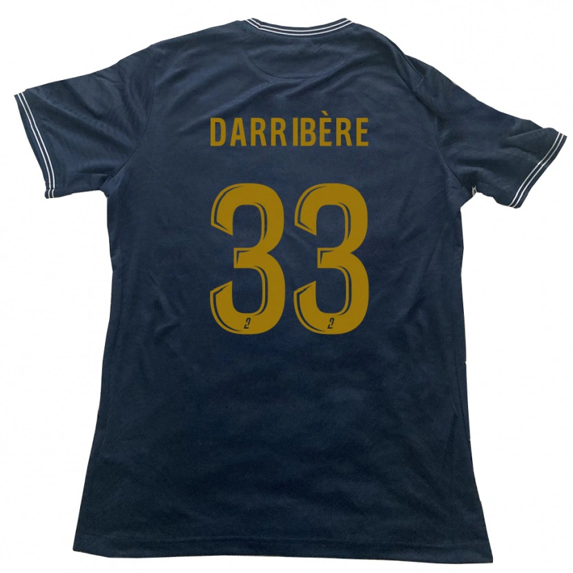 Danxen Kinderen Clément Darribère #33 Marine Goud Uitshirt Uittenue 2025/26 T-Shirt