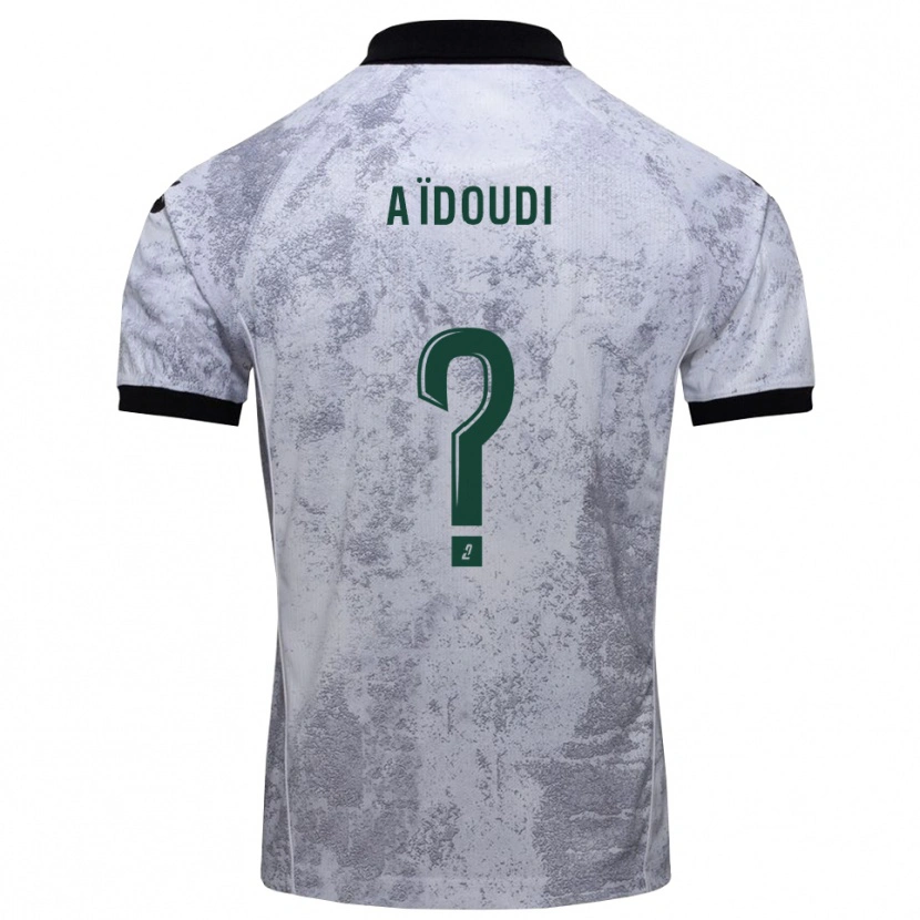 Danxen Kinderen Karim Aïdoudi #0 Wit Zwart Uitshirt Uittenue 2025/26 T-Shirt