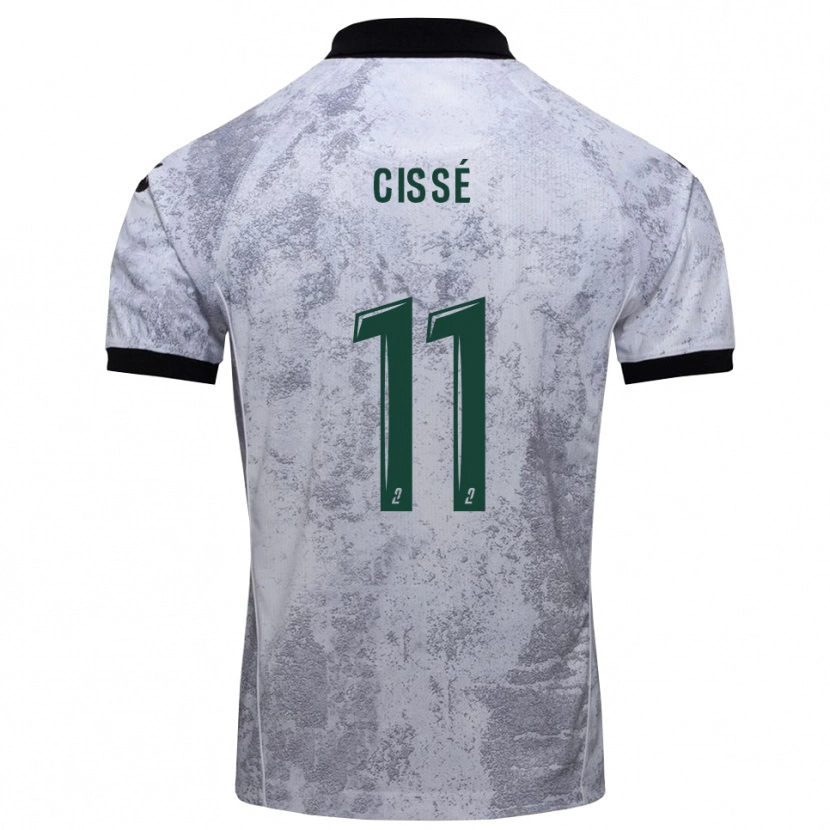 Danxen Kinderen Kemo Cissé #11 Wit Zwart Uitshirt Uittenue 2025/26 T-Shirt