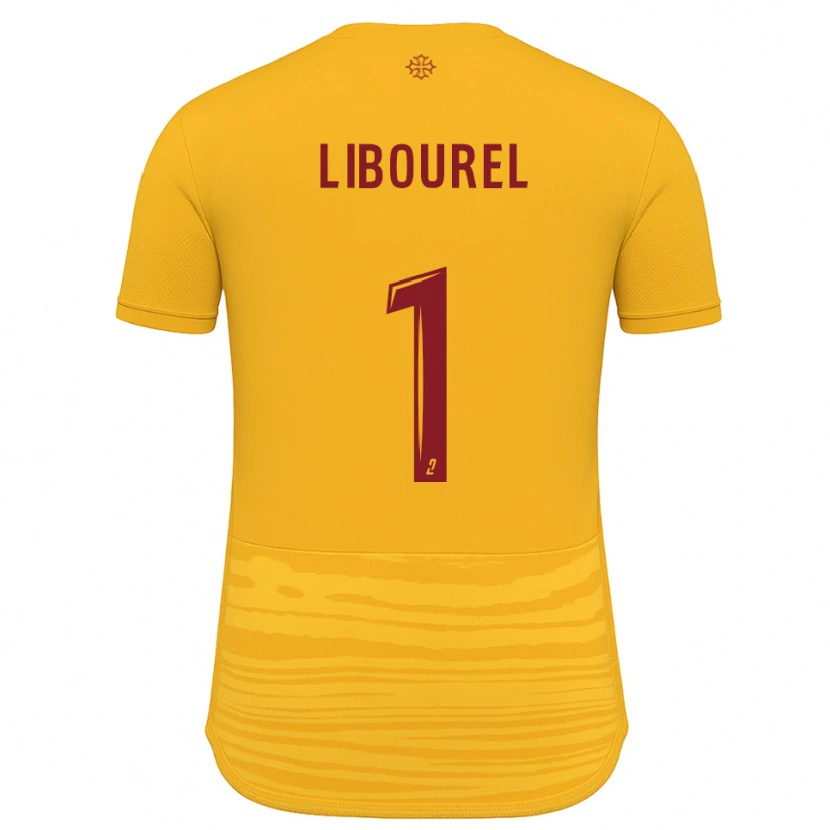 Danxen Kinderen Laurie Libourel #1 Oranje Bourgondisch Uitshirt Uittenue 2025/26 T-Shirt