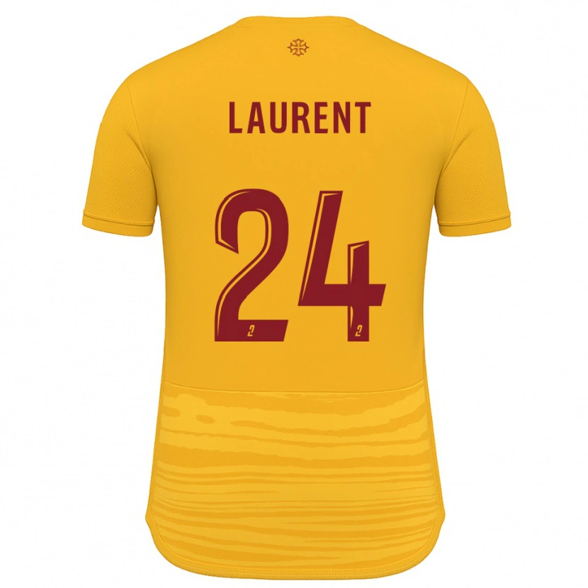 Danxen Kinderen Loni Laurent #24 Oranje Bourgondisch Uitshirt Uittenue 2025/26 T-Shirt