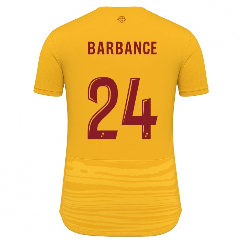 Danxen Kinderen Solène Barbance #24 Oranje Bourgondisch Uitshirt Uittenue 2025/26 T-Shirt