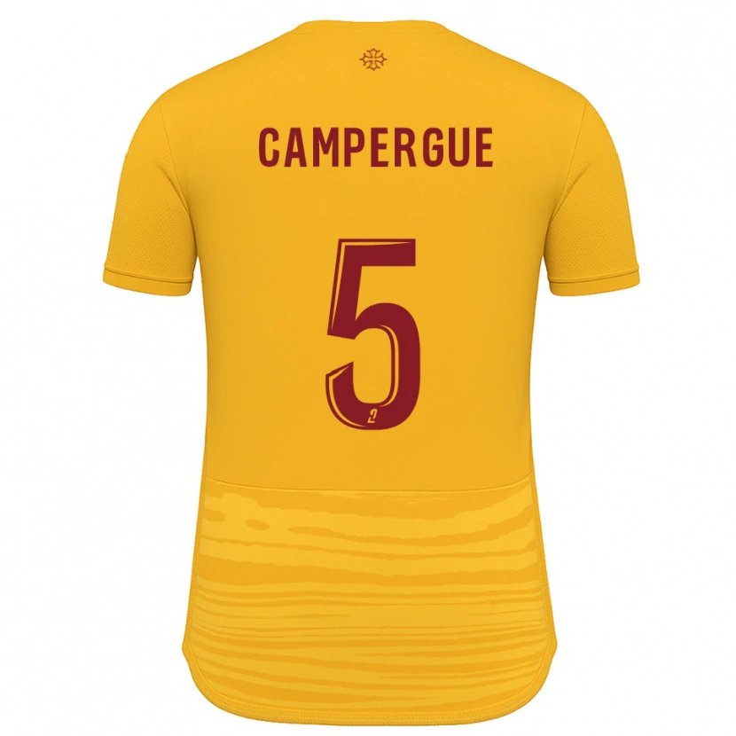 Danxen Kinderen Raphaël Campergue #5 Oranje Bourgondisch Uitshirt Uittenue 2025/26 T-Shirt