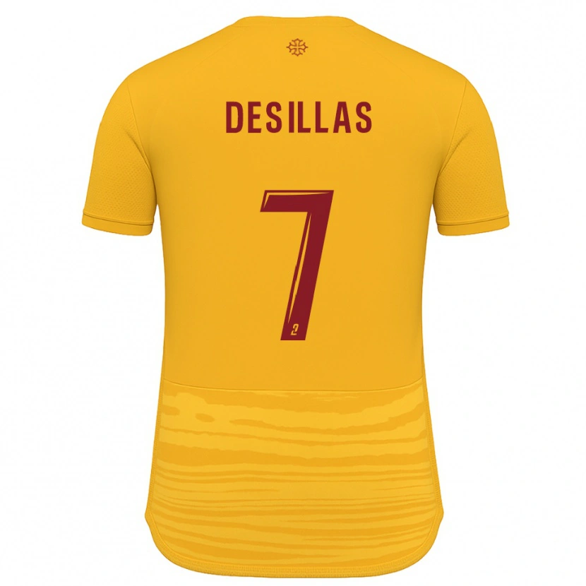 Danxen Kinderen Audric Desillas #7 Oranje Bourgondisch Uitshirt Uittenue 2025/26 T-Shirt
