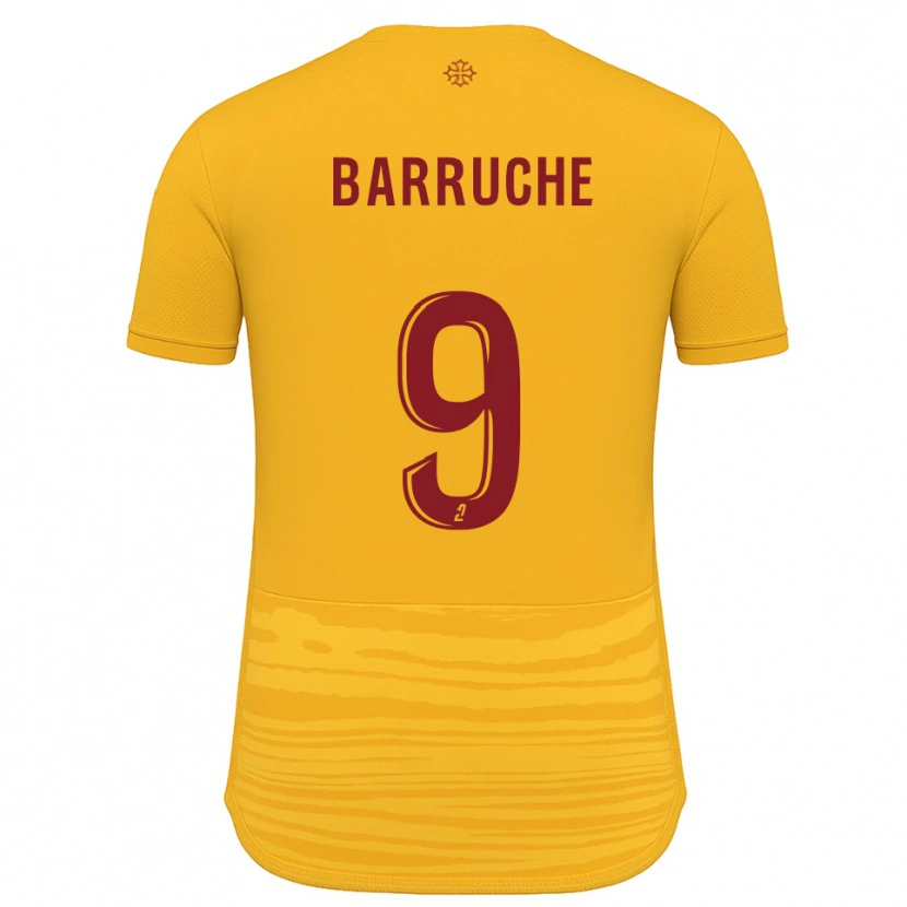 Danxen Kinderen Théo Barruche #9 Oranje Bourgondisch Uitshirt Uittenue 2025/26 T-Shirt