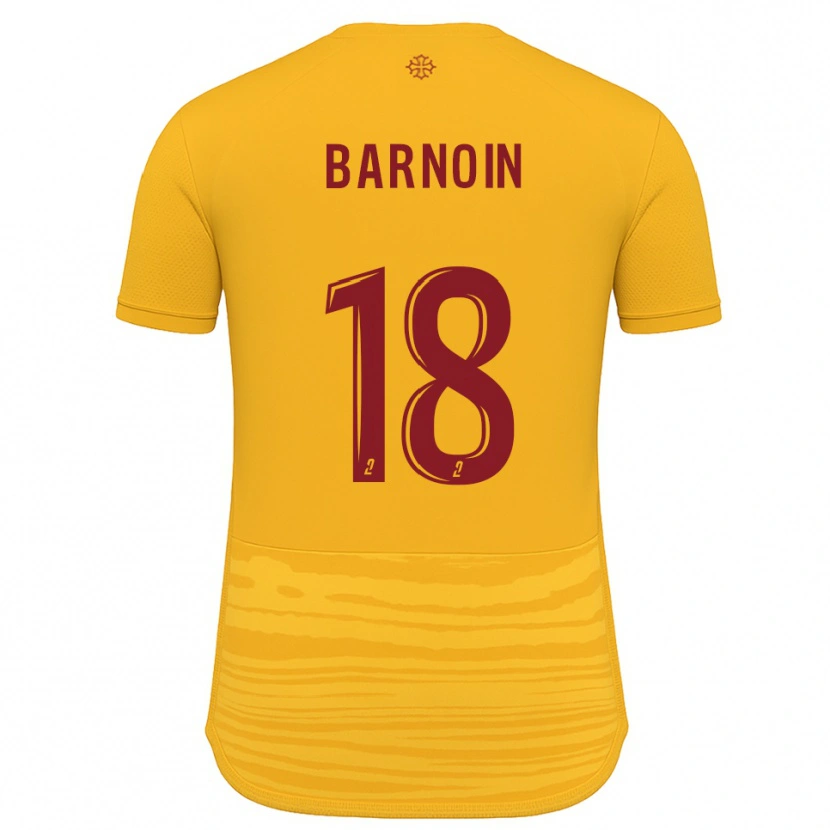 Danxen Kinderen Ninon Barnoin #18 Oranje Bourgondisch Uitshirt Uittenue 2025/26 T-Shirt