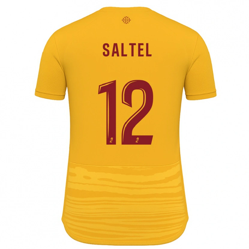 Danxen Kinderen Maëlle Saltel #12 Oranje Bourgondisch Uitshirt Uittenue 2025/26 T-Shirt