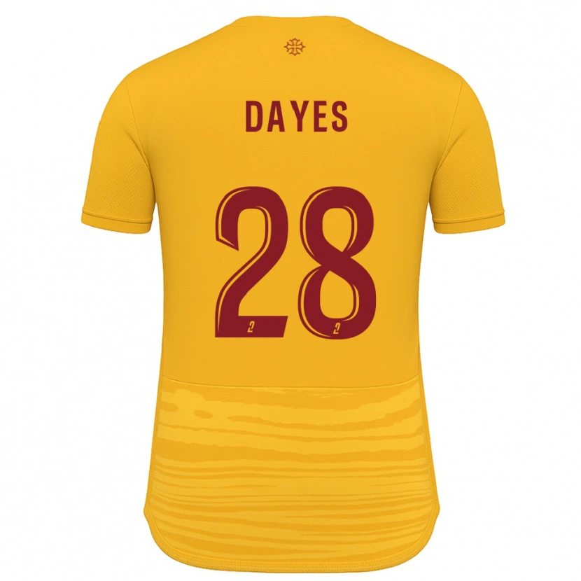 Danxen Kinderen Mikayla Dayes #28 Oranje Bourgondisch Uitshirt Uittenue 2025/26 T-Shirt