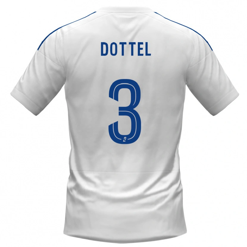 Danxen Kinderen Lisandru Dottel #3 Wit Blauw Uitshirt Uittenue 2025/26 T-Shirt
