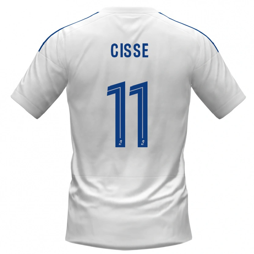 Danxen Kinderen Lamine Cissé #11 Wit Blauw Uitshirt Uittenue 2025/26 T-Shirt