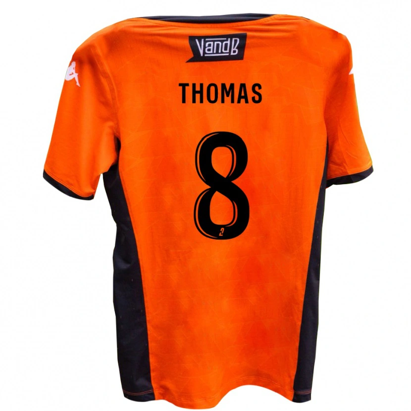 Danxen Kinderen Titouan Thomas #8 Wit Zwart Uitshirt Uittenue 2025/26 T-Shirt