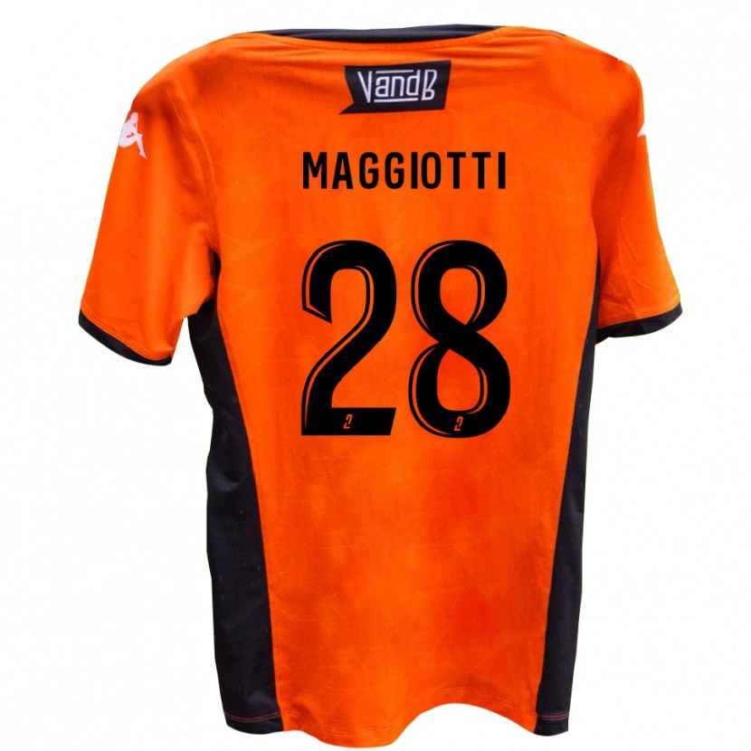 Danxen Kinderen Julien Maggiotti #28 Wit Zwart Uitshirt Uittenue 2025/26 T-Shirt