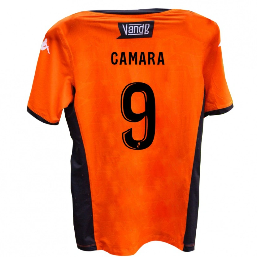 Danxen Kinderen Mamadou Camara #9 Wit Zwart Uitshirt Uittenue 2025/26 T-Shirt
