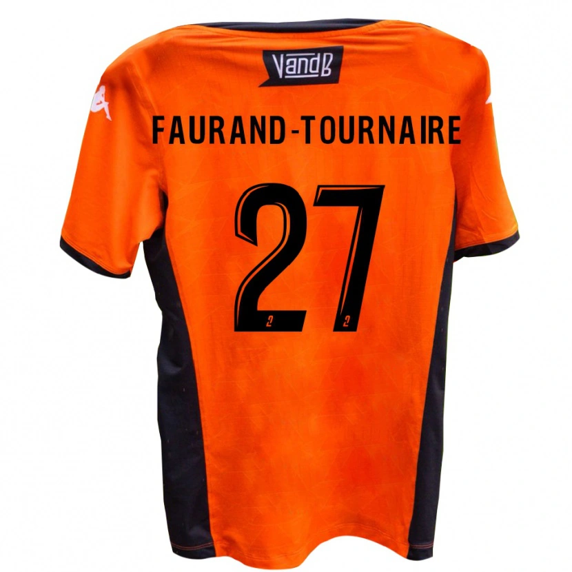 Danxen Kinderen Aymeric Faurand-Tournaire #27 Wit Zwart Uitshirt Uittenue 2025/26 T-Shirt