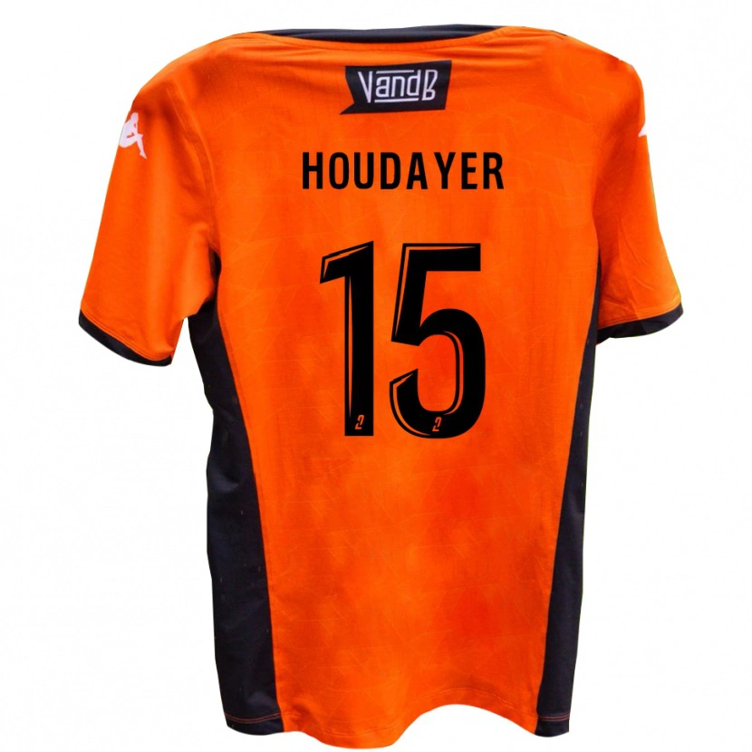 Danxen Kinderen Mathys Houdayer #15 Wit Zwart Uitshirt Uittenue 2025/26 T-Shirt