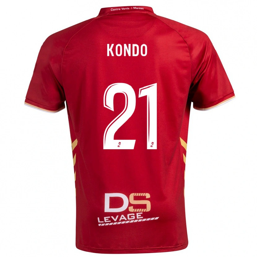 Danxen Kinderen Geoffrey Kondo #21 Bourgondisch Goud Uitshirt Uittenue 2025/26 T-Shirt