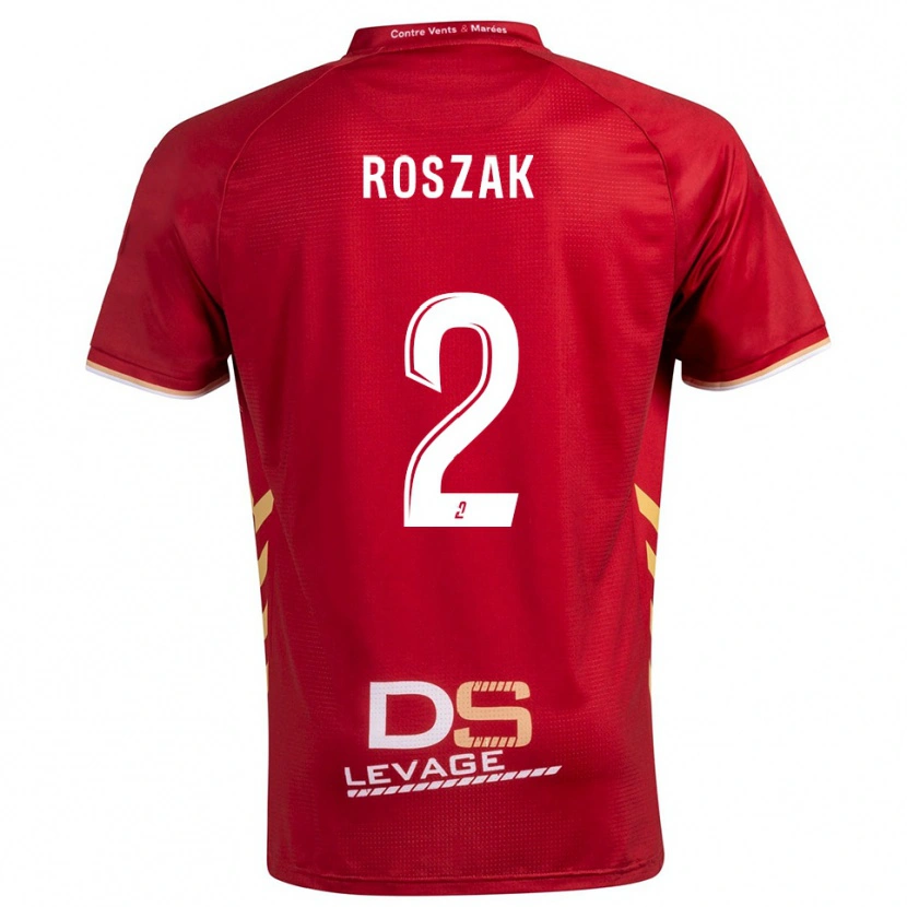 Danxen Kinderen Dimitri Roszak #2 Bourgondisch Goud Uitshirt Uittenue 2025/26 T-Shirt