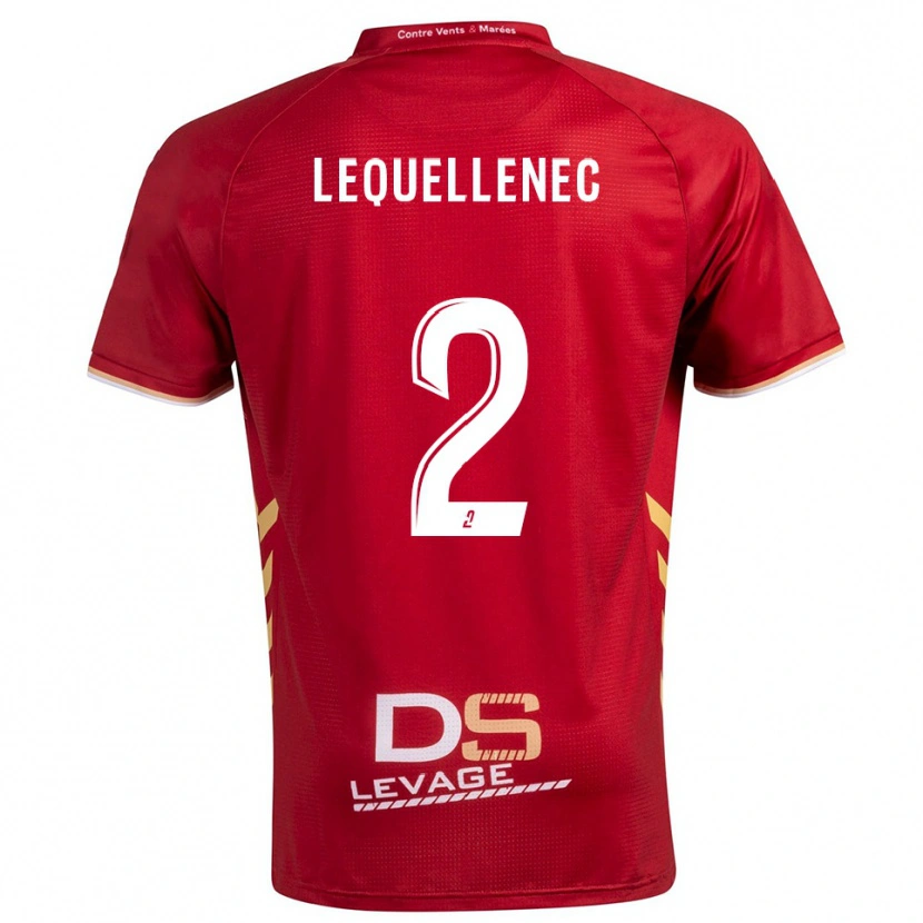 Danxen Kinderen Yanis Lequellenec #2 Bourgondisch Goud Uitshirt Uittenue 2025/26 T-Shirt