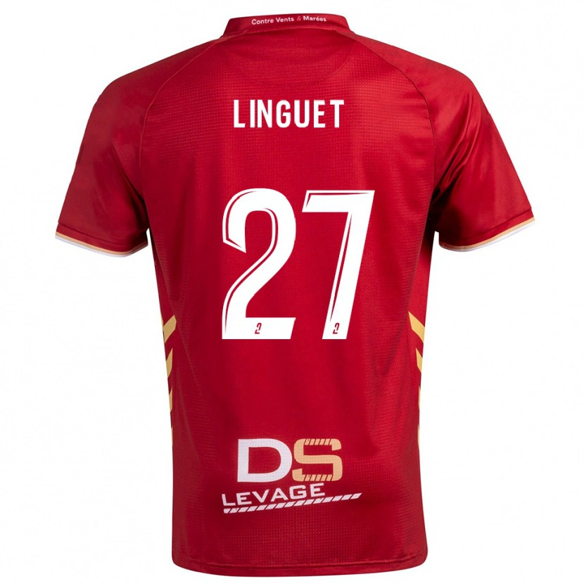 Danxen Kinderen Allan Linguet #27 Bourgondisch Goud Uitshirt Uittenue 2025/26 T-Shirt