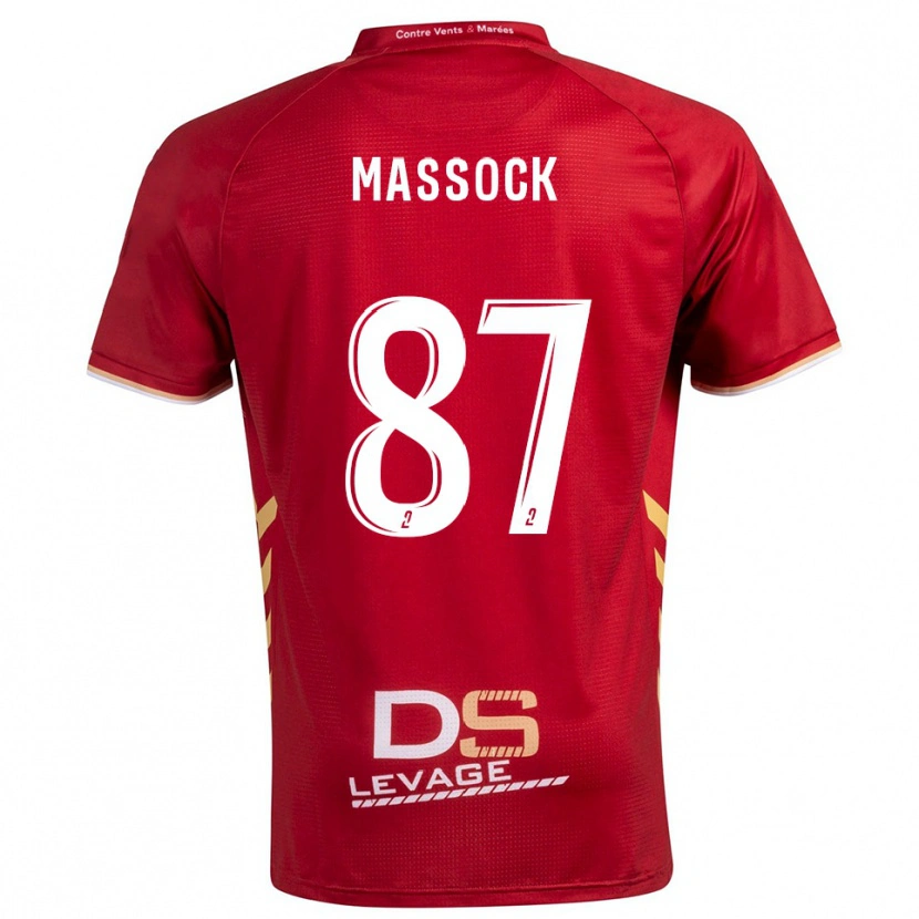Danxen Kinderen Théna Massock #87 Bourgondisch Goud Uitshirt Uittenue 2025/26 T-Shirt