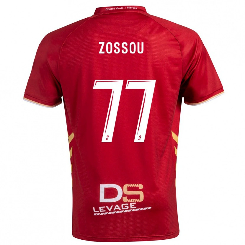 Danxen Kinderen Aristide Zossou #77 Bourgondisch Goud Uitshirt Uittenue 2025/26 T-Shirt