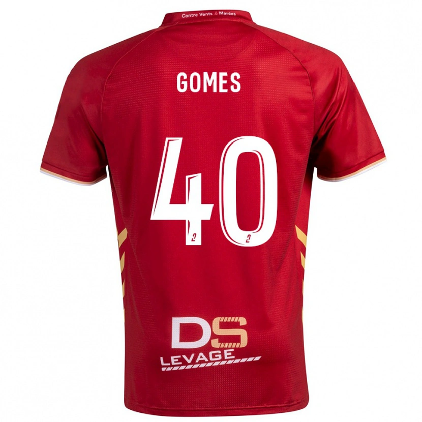 Danxen Kinderen Yvan Gomes #40 Bourgondisch Goud Uitshirt Uittenue 2025/26 T-Shirt
