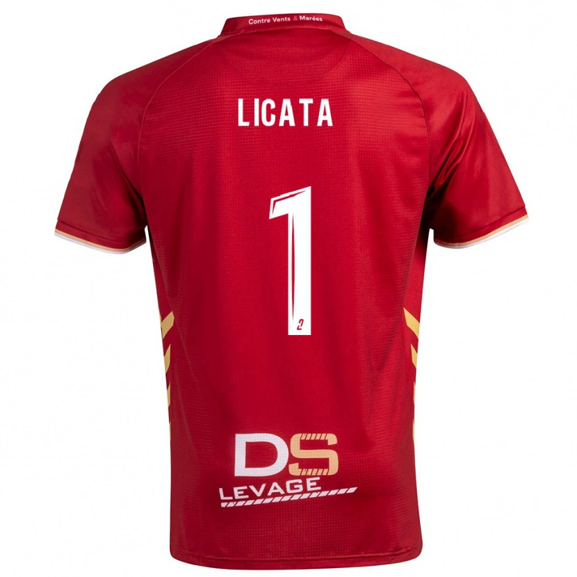 Danxen Kinderen Rafael Licata #1 Bourgondisch Goud Uitshirt Uittenue 2025/26 T-Shirt