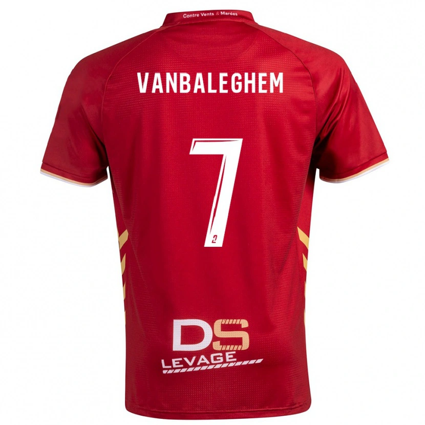 Danxen Kinderen Martin Vanbaleghem #7 Bourgondisch Goud Uitshirt Uittenue 2025/26 T-Shirt
